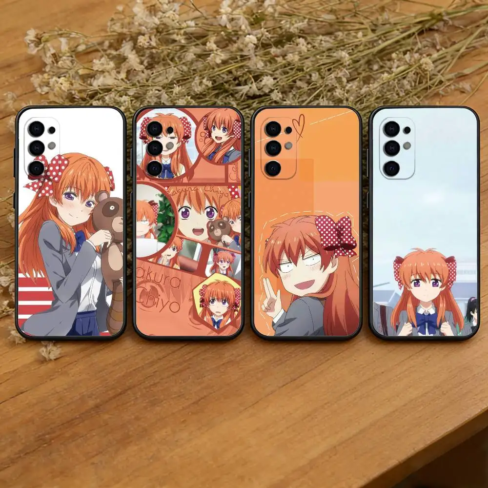Monthly Girls Nozaki kun Chiyo Sakura Phone Case For Samsung S25,S24,S21,S22,S23,S30,Ultra,S20,Plus,Fe,Soft Silicone Black Cover