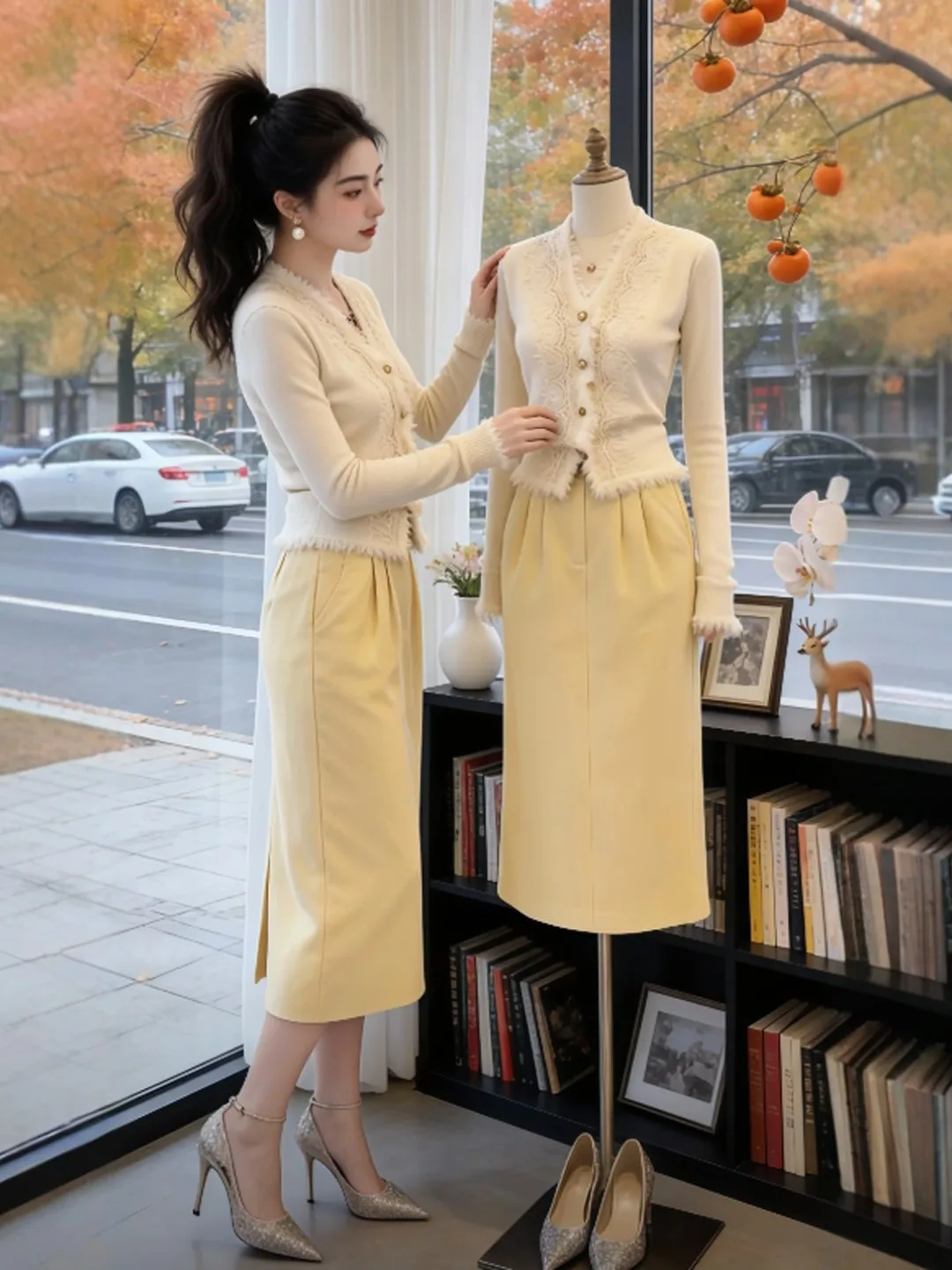 

Корейский вязаный свитер с V-образным вырезом, облегающий, весна 2026, модный женский вязаный свитер, длинный рукав