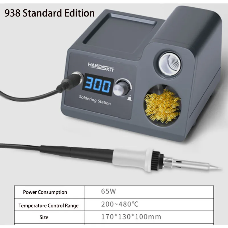 

65W Digital Soldering Station Kit Adjustable Temperature Anti Static ESD Soldering Iron Kit for Electronics Repair DIY Welding