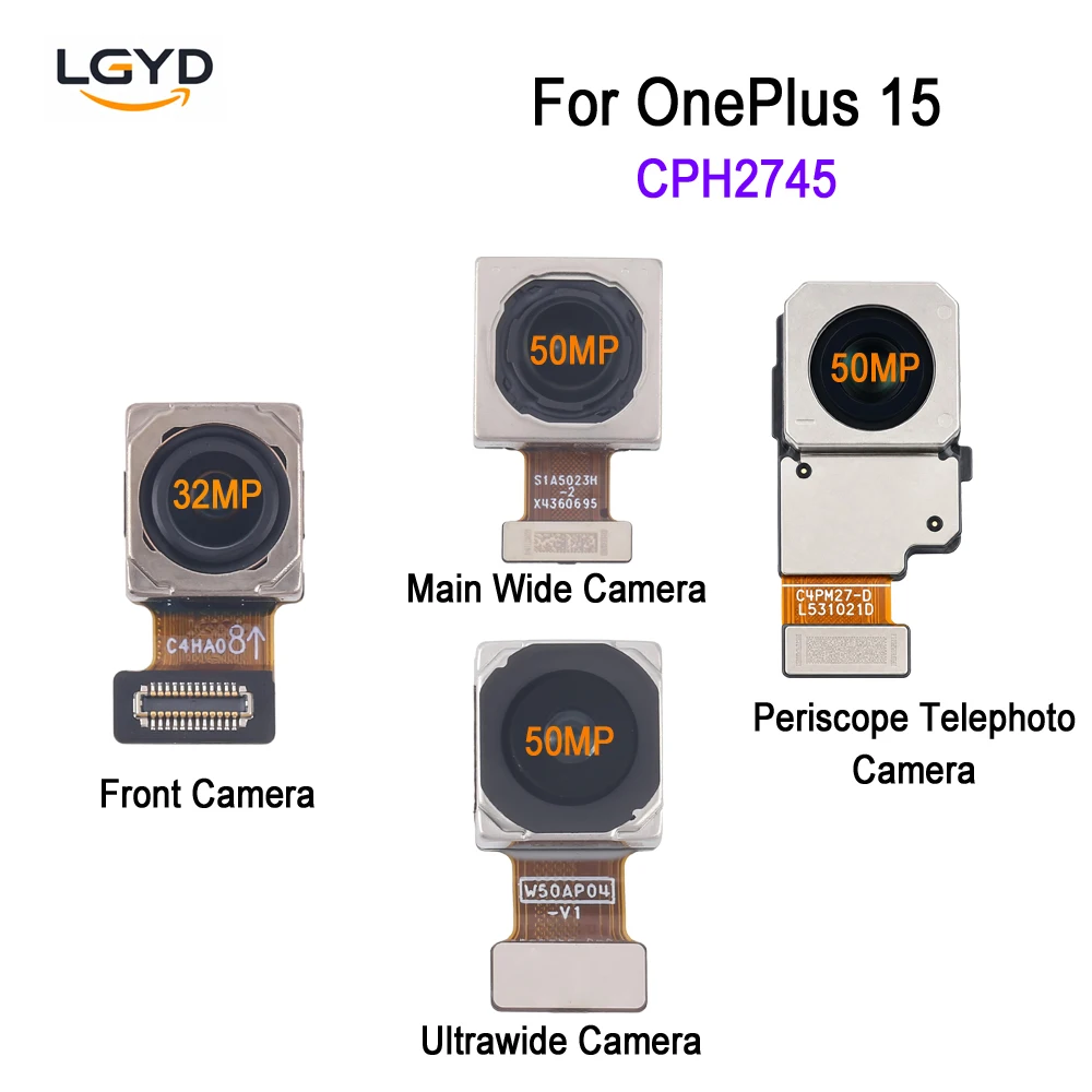 Front Camera / Rear Cameras For OnePlus 15 CPH2745, Main Wide / Ultrawide / Periscope Telephoto Camera For OnePlus 15