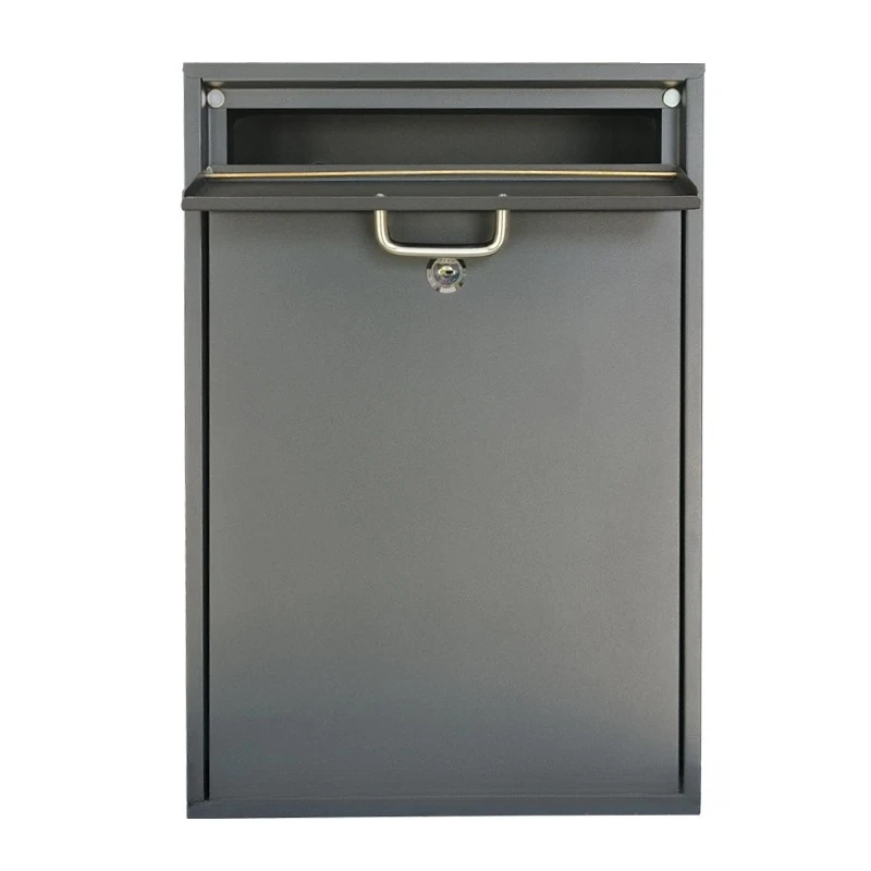 mailbox, wall simple mailbox, stainless steel simple wall-mounted mailbox