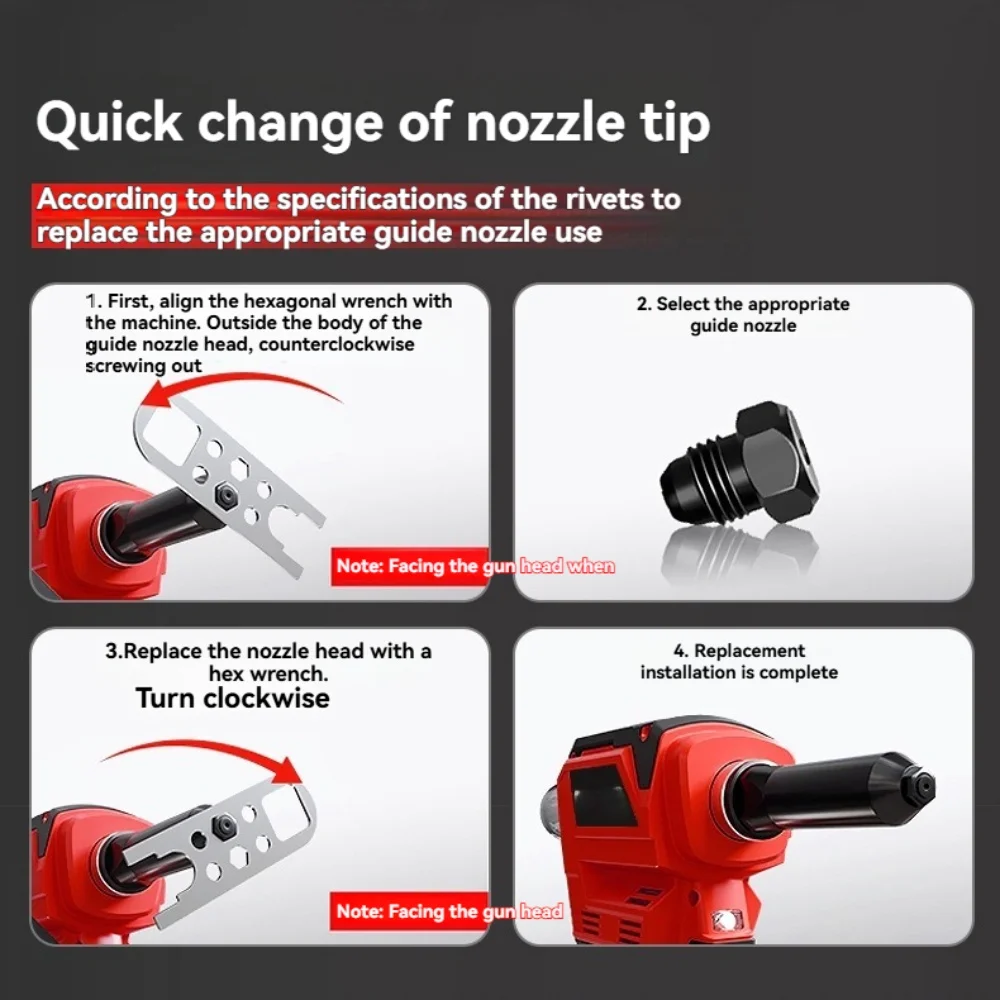 مسدس برشام كهربائي صناعي 20000KN ​   لبطارية ماكيتا 18 فولت ​ ​ أداة كهربائية بقوة سحب لاسلكية بدون فرش بطول 28 مم