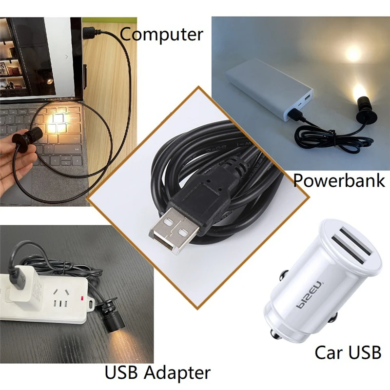 LED USB DC5V światło punktowe przenośny regulowany Mini reflektor 1W 3W gablota do biżuterii zestaw lampa szafka do wina z przełącznikiem