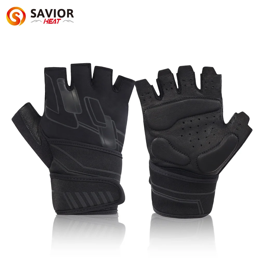 Savior Heat New Arrival Half Finger Gloves Summer For Men Women Bicycle Weightlift Crossfit Sports Breathable Gym Fitness Gloves