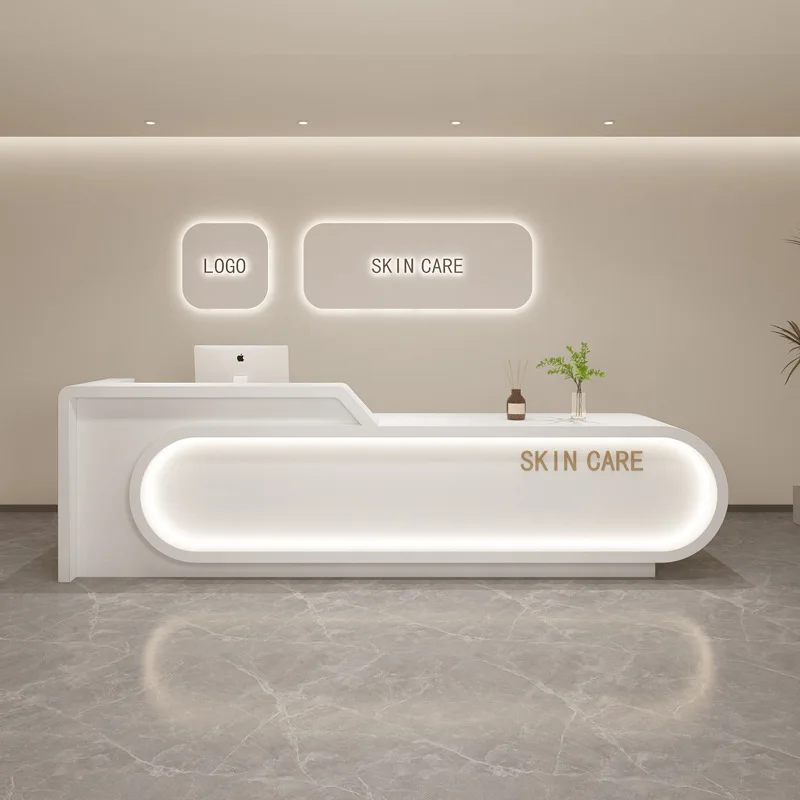 

Simple Elegant Reception Desks Light Luxury Modern Fashion Reception Desks Office Furniture Sportello Di Ricevimento YS40CC