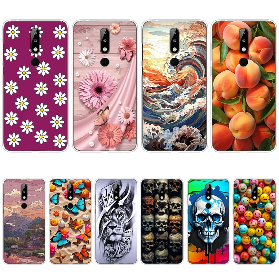 S4 colorful song Soft Silicone Tpu Cover phone Case for Nokia 5.1 plus