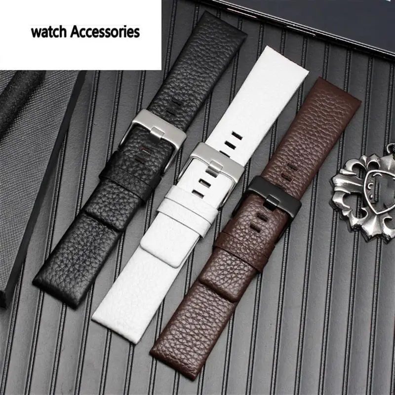 SCHIK 22mm 24mm 26mm 28mm 30mm Genuine Leather watchband for diesel DZ7259 DZ7256 DZ7265 watch strap