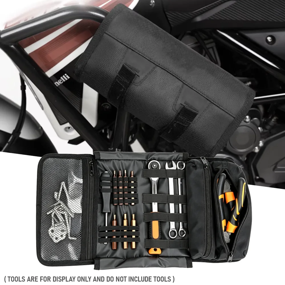 Motorcycle Tool Bag Portable Motor Toolkit Motorcross Tool Storage Bag Pouch Outdoor Repair Working Tool Roll Pack