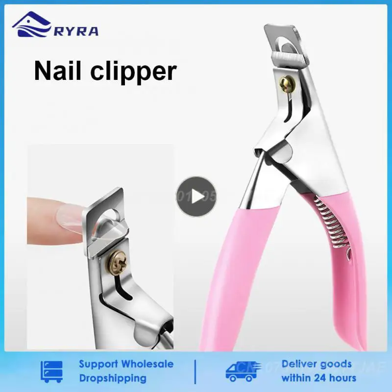 U-Shaped French False Nail Scissors Nail Clipper Acrylic Gel French False Nail Tips Clipper Fake Nail Tips Cutter Manicure Tools