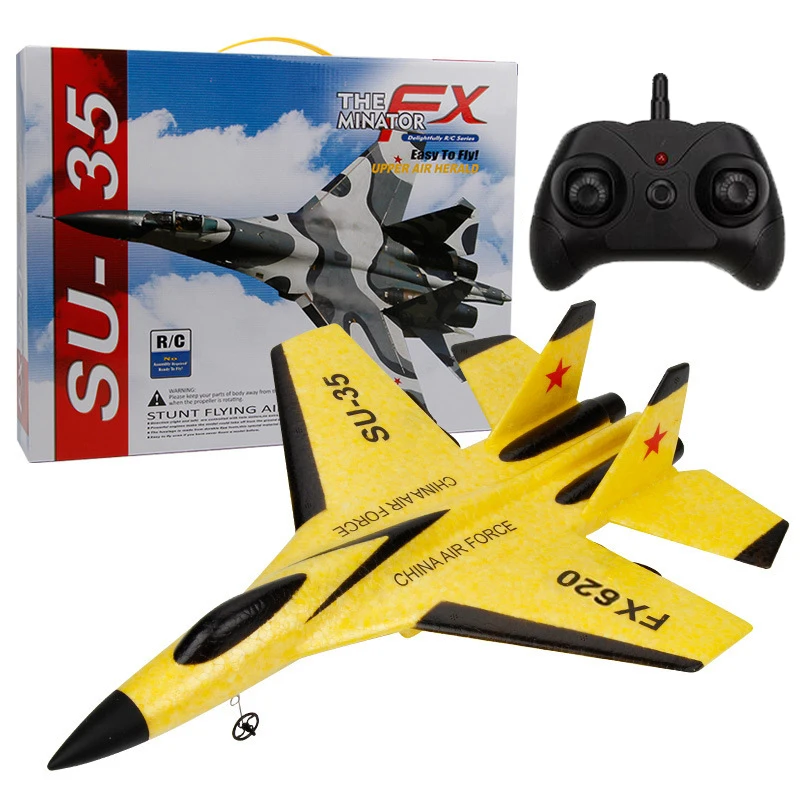RC Foam Vliegtuigen SU35 Rc Vliegtuig 2.4G Radio Control Zweefvliegtuig Afstandsbediening Vechter Zweefvliegtuig Vliegtuig Schuim Jongens Speelgoed voor Kinderen