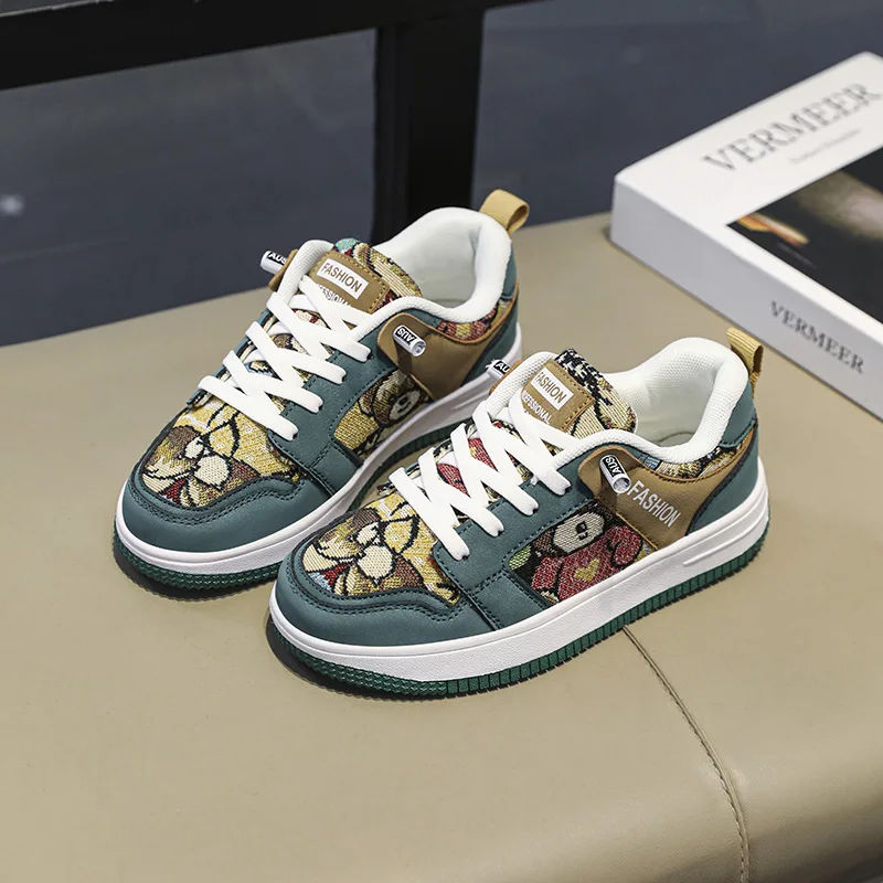 

Нишевые оригинальные дышащие парусиновые туфли для мальчиков, повседневная универсальная спортивная обувь на толстой подошве, нескользящая спортивная обувь для начальной школы Tide