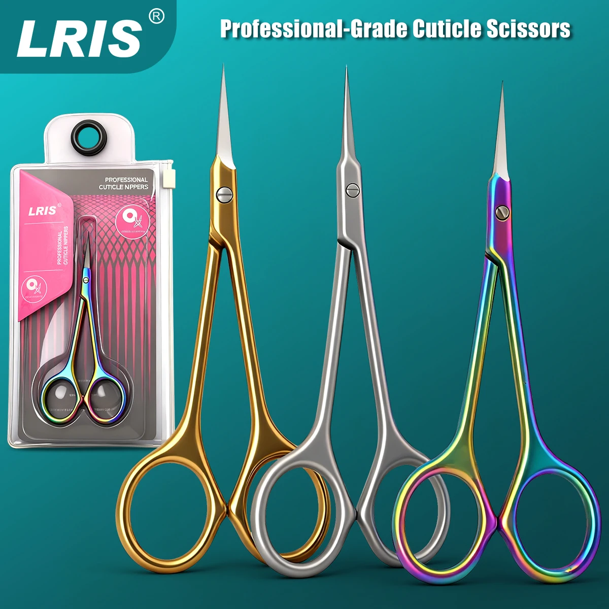 

Stainless Steel Long Handle Cuticle Scissors - Sharp Precision for Safe Nail Dead Skin Removal