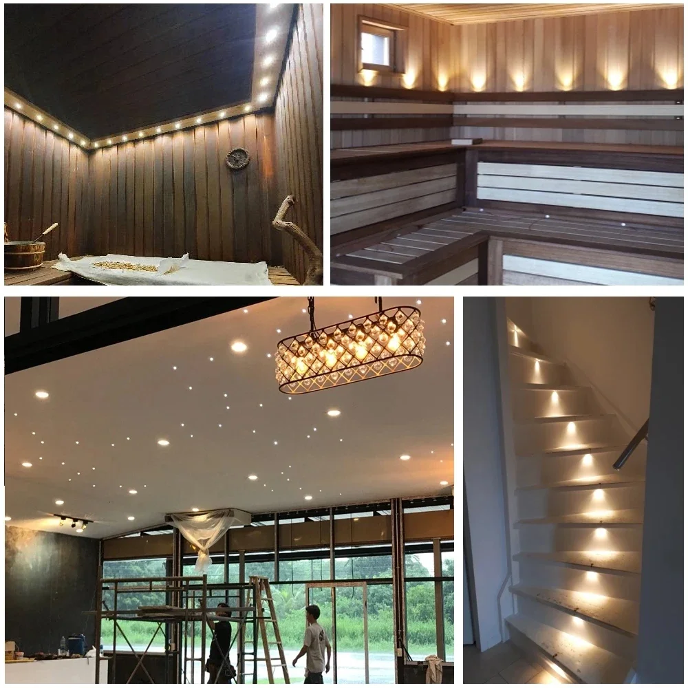 Mini Light Small Led Spotlight Downlight Display Cabinet Bar 12V-24V Ceiling Embedded Staircase Lamp1W 2W 3W 4W Focus Recessed
