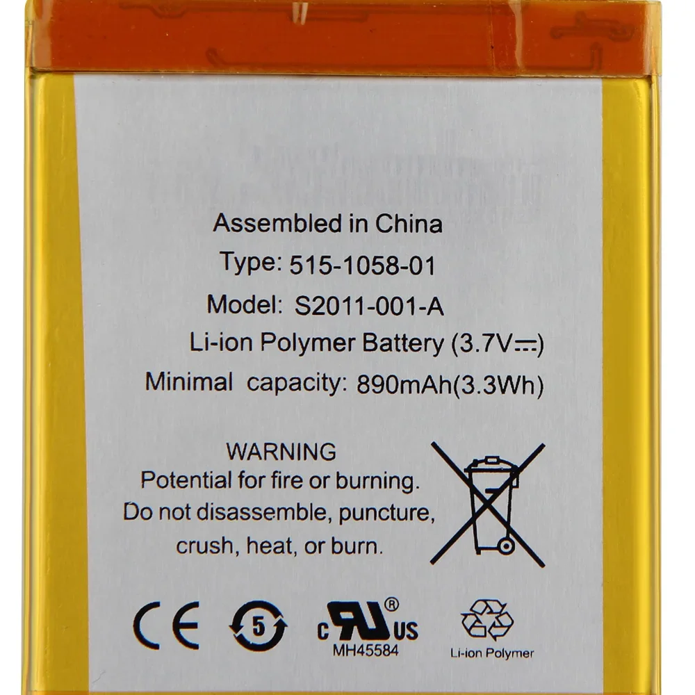 Совершенно новый сменный аккумулятор S2011-001-A для Amazon Kindle 4 5 6 D01100 515-1058-01 MC-265360 DR-A015 890 мАч