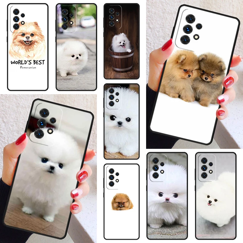 Pomeranian Dog Phone Case Cover For Samsung Galaxy A52 A72 A73 A20e A21S A50 A70 A11 A12 A42 A31 A40 A51 A71 A32 A80 A91