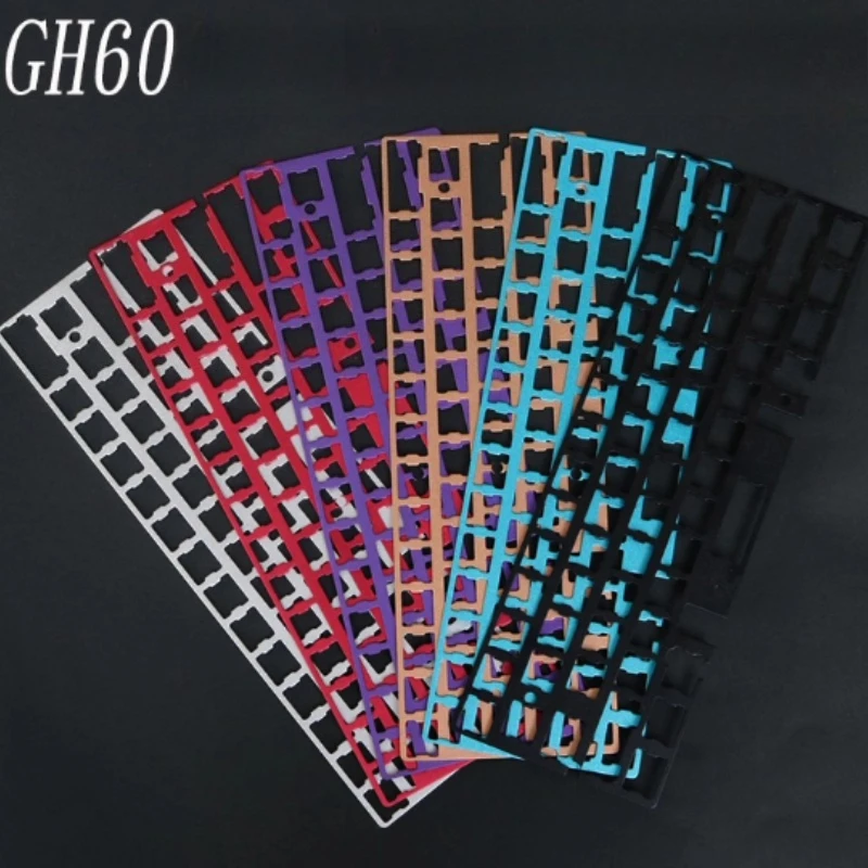 GH60 Anodized Aluminum Positioning Plate Customized Positioning Board Ergonomic Gaming Mechanical Keyboard Accessories RS60 DIY