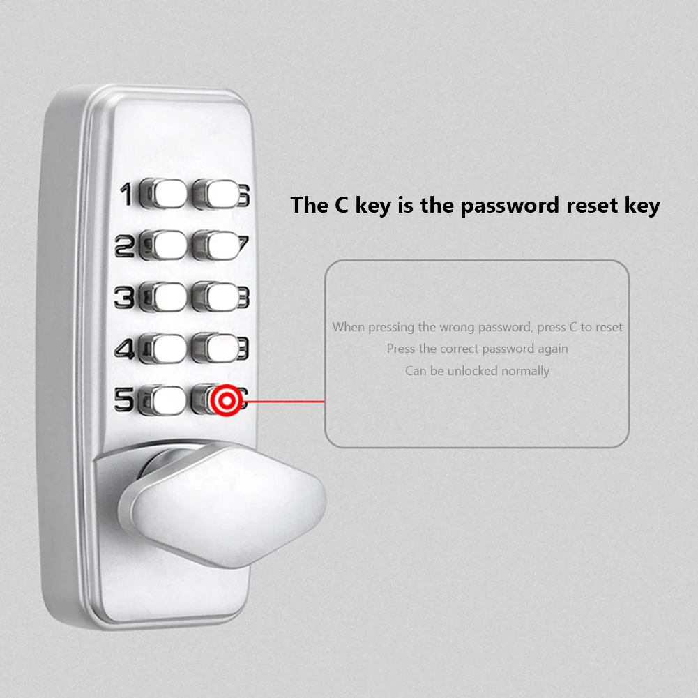Customizable Metal Mechanie Lock Sturdy Waterproof Digital Door Lock Antirust Interchangeable Handle Easy Installation fo