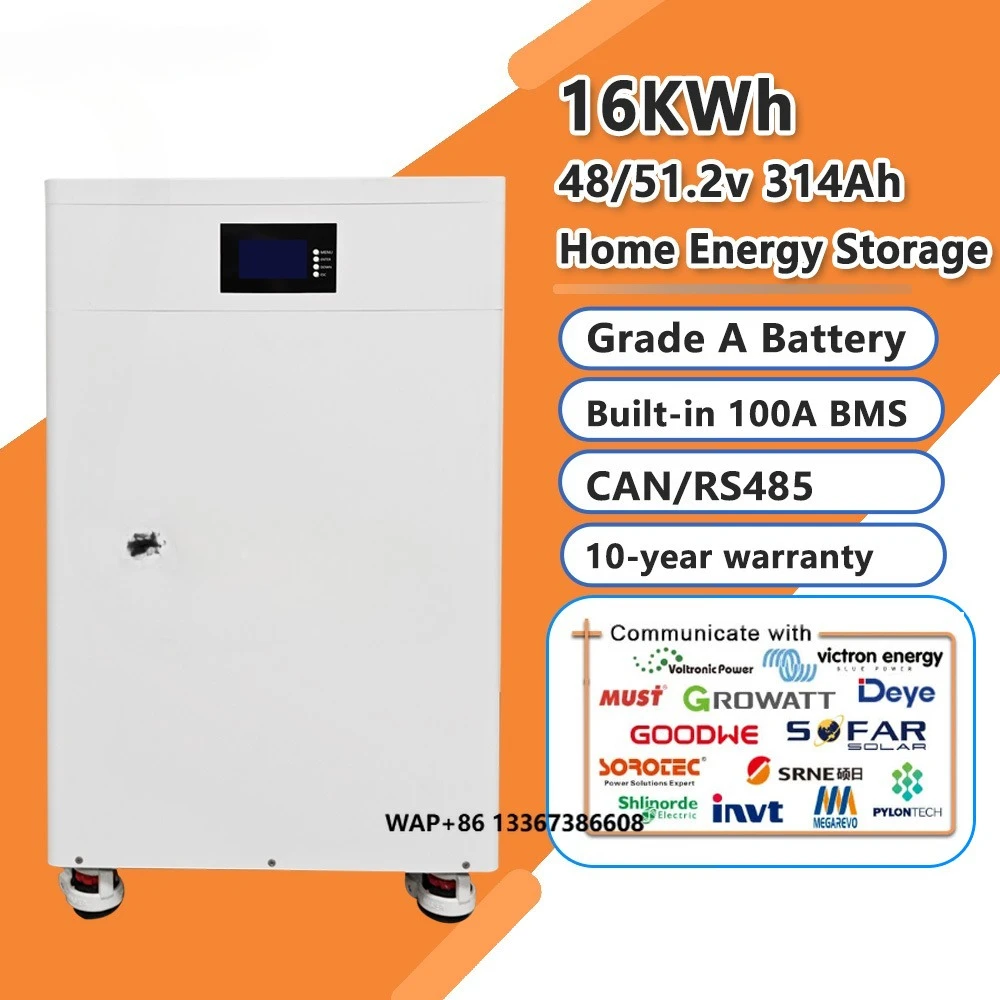 

BetterESS 48V/51.2V 314Ah 16KWh Energy Storage System 300Ah Lithium Ion Battery 15KWh off Gride Solar ESS Battery Grade a Cell