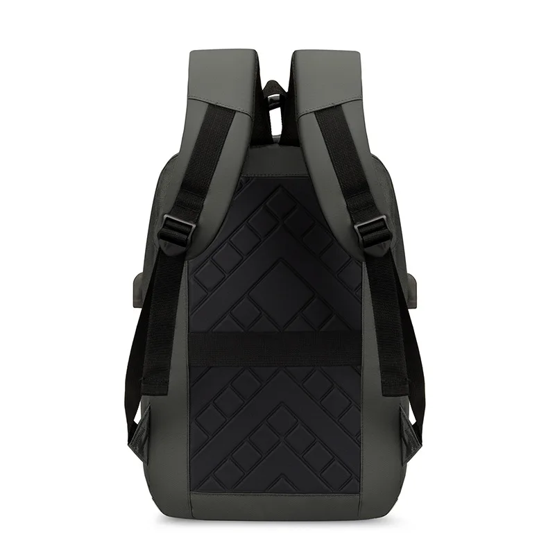 Mochila de negocios para hombre, bolsa de carga USB para ordenador portátil, 15,6 nailon, resistente al agua, gran capacidad