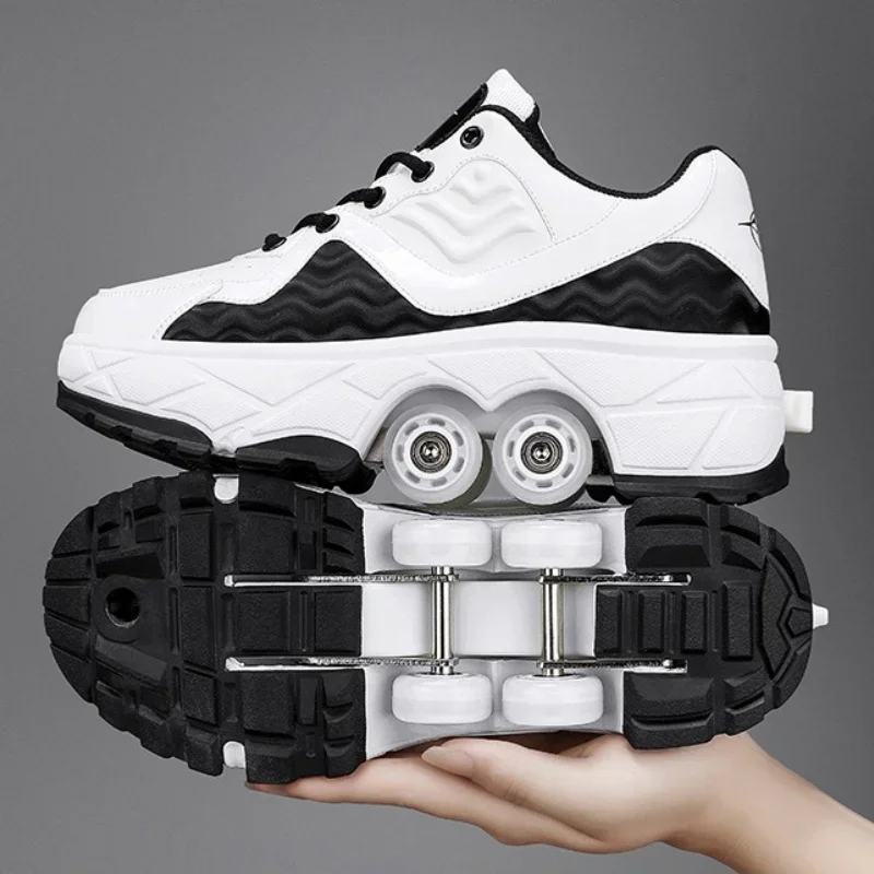 

Led Light Rollerskate Unisex Kids Outdoor Casual Fashion Child'S Deformation Parkour Shoes Sneakers For Girl From Teenager Gift