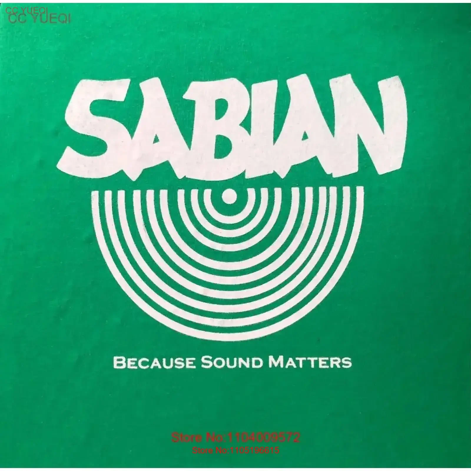 Sabian Drum Because Sound Matters Logo T Shirt Pick Size Color vintage Washed Stylish homme Versatile designer clothes Slightly