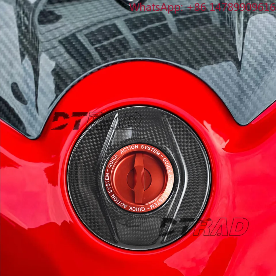DTRAD Carbon Fiber Aluminum Alloy Keyless Fuel Tank Cap For Aprilia RSV 1000 R/RSV4 TUONO V4 R/RR/ 2025 Motorcycle Quick LockMot