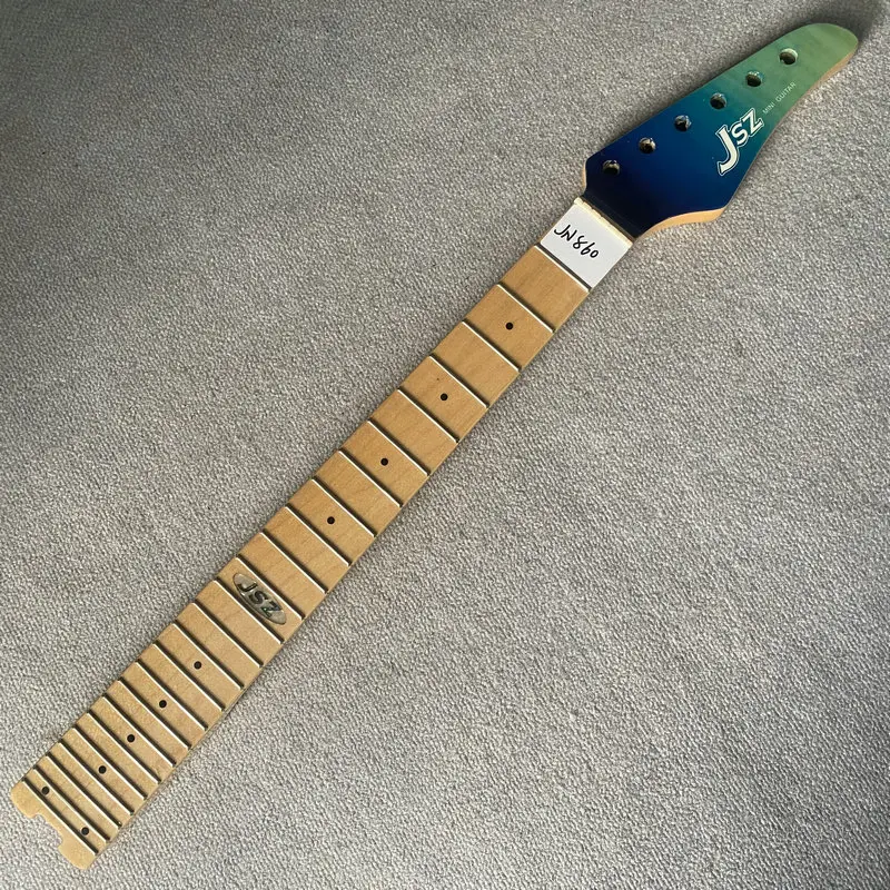 jN860 Gradient Blue Headstock Origianl JSZ ST Electric Guitar Neck 24 Frets 564MM Scales Length Trussrod From Neck Heel DIY Part