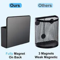 Magnetic Pen Holder Magnetic Cup Locker Organizer Fridge Pen Holder With Strong Magnets Dry Erase Marker Storage Holder 6