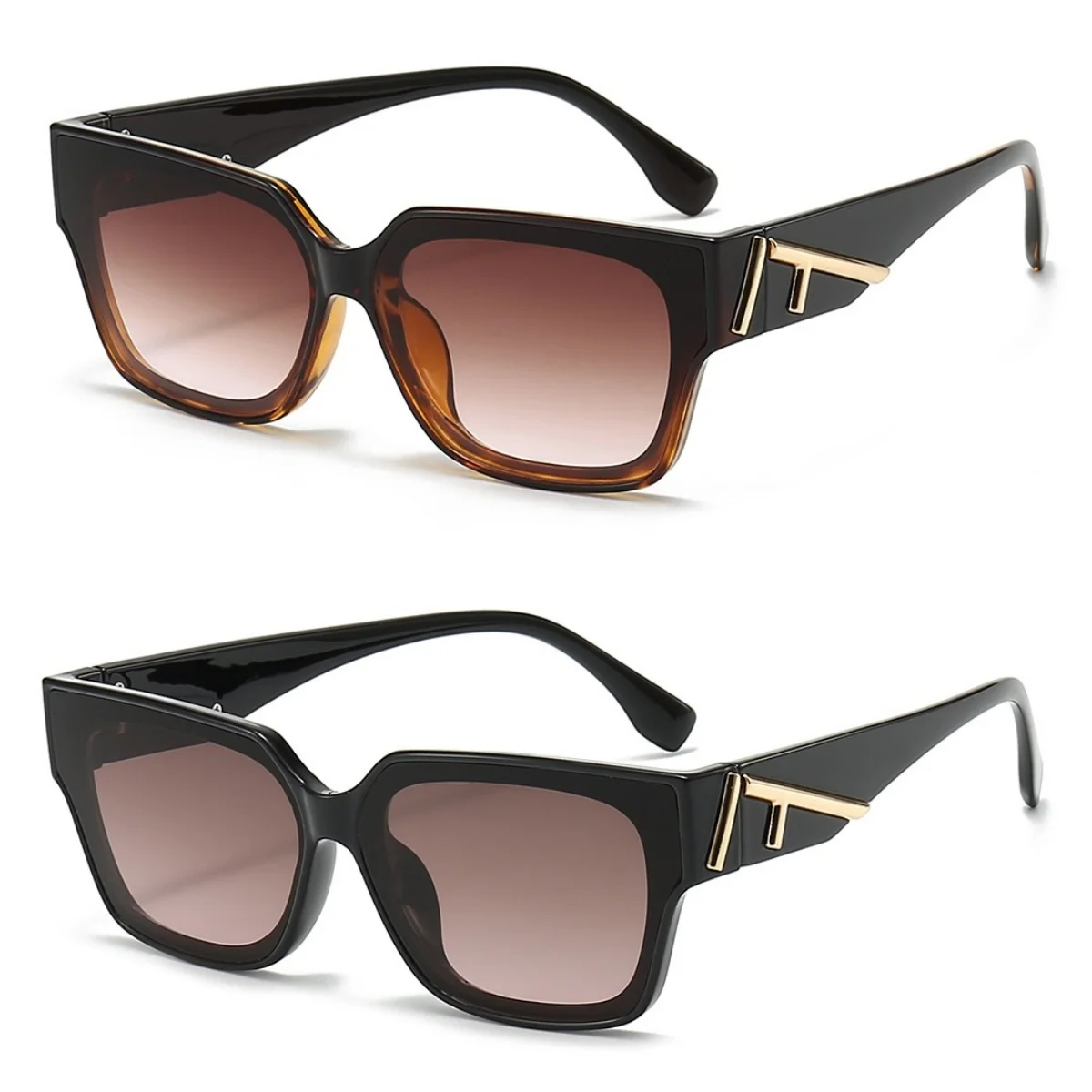 New Fashion Designer Men's Square Frame Coloured Sunglasses Luxury Brand Unisex Sunglasses Women's Daily Street Accessories