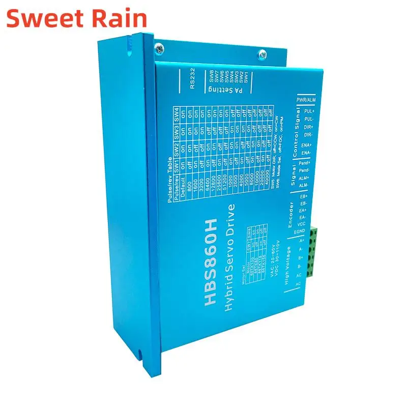 

HBS860H hybrid step servo drive with RS232 port HBS86H closed loop servo motor driver