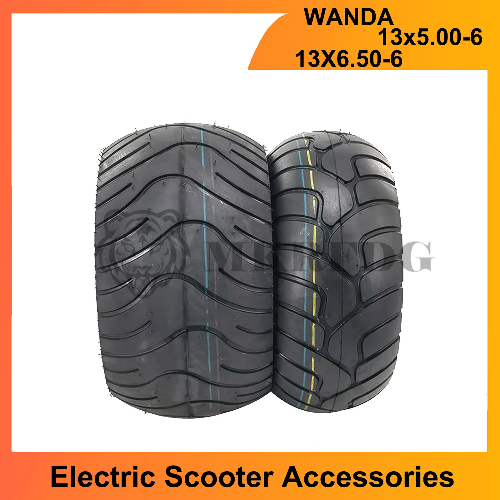 13 inch wanda Durable Thicker Wheel Tyre 13x6.50-6 13x5.00-6 tubeless tire for foldable electric scooter