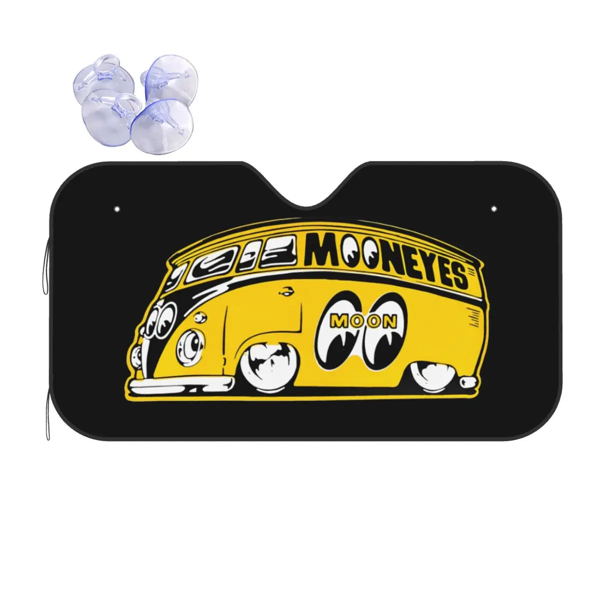 

Mooneyes автомобильный солнцезащитный козырек для ветрового стекла JDM Moon Eyes, новинка, переднее лобовое стекло автомобиля 76x140 см, солнцезащитный козырек, автомобильные чехлы