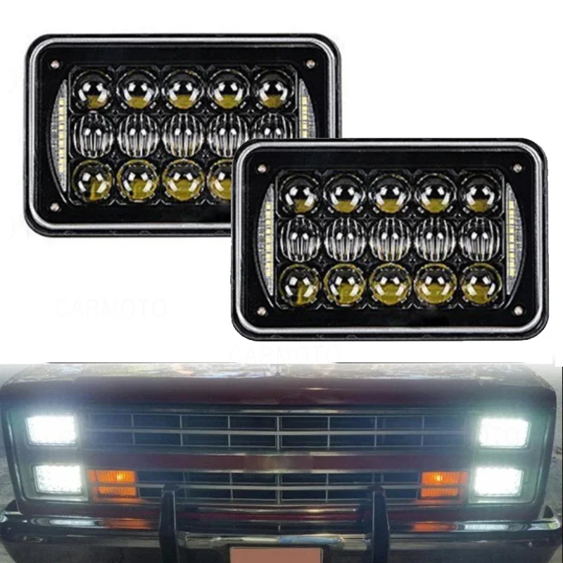 

Offroad Front Headlamps square led headlight bulb 6x7inchrectangular led truck headlight kit for Jeep Cherokee XJ GMC Chevrolet