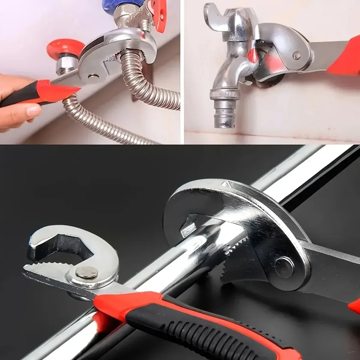 1pcs Multifunctional Adjustable Universal Spanner Wrench 6-22mm/22-32mm Multi-Function Quick Grip Wide Opening Hand Repair Tool