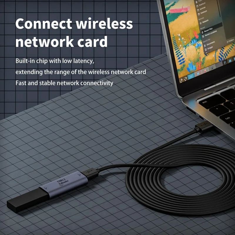 B03B-USB A 3.2 Power Supply Extender, Signal Amplifier Extender, 5Gbps 15W Power For Phone, Laptop, Camera, Scanner, Printer