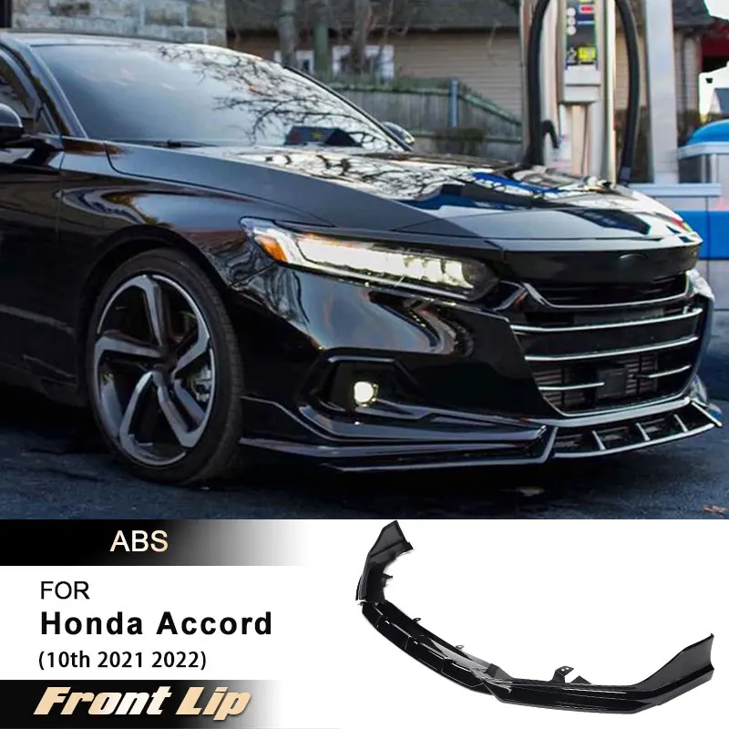 

Car Front Bumper Lip Spoiler for Honda Accord 10th 2021 2022 Racing Front Lip Chin Arpon Guard Body Kits ABS Black Blue Grey