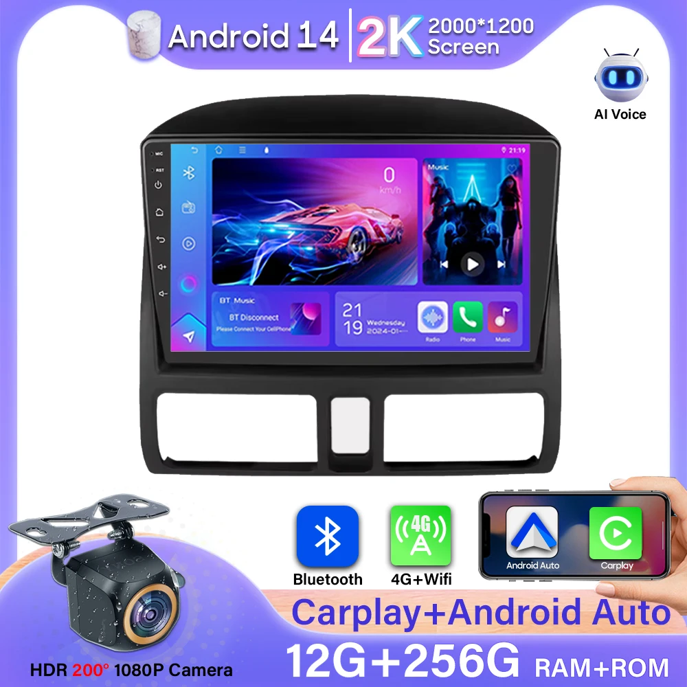 

Android Auto Radio For Honda CR-V 2 CRV 2002-2006 Car Multimedia 7862 Video Player Carplay GPS No 2din Stereo 4G Wifi DVD 2k BT