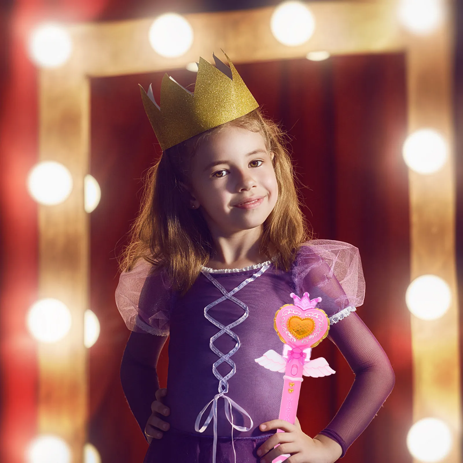 

Светящаяся палочка-фонарик для девочек, для дня рождения, сценических выступлений, детских костюмов, реквизит для фотосессий, светящаяся игрушка