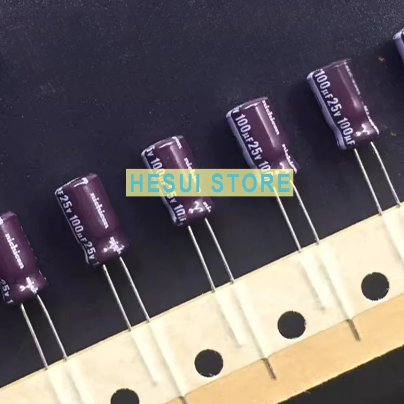10PCS Electrolytic capacitor 25V100UF 6.3X11 PW high frequency capacitor, long life NICHICON
