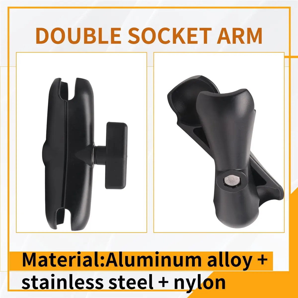 

Удлинительный кронштейн M05K из алюминиевого сплава длиной 15 см с двойным шарниром для крепления RAM с шаровой базой 1,5 дюйма для мотоциклетной камеры