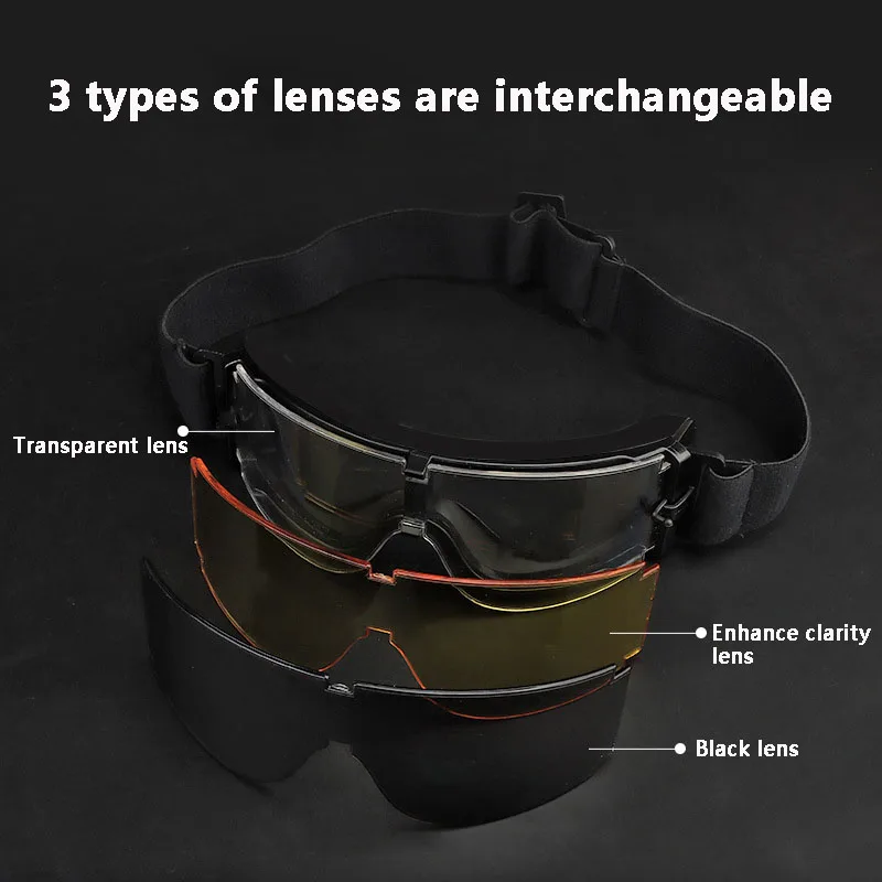 ATF Goggles+FAST Helmet Set Outdoor Riding Glasses Outdoor Camping Tactical Glasses Field Protection Head Tactical Equipment