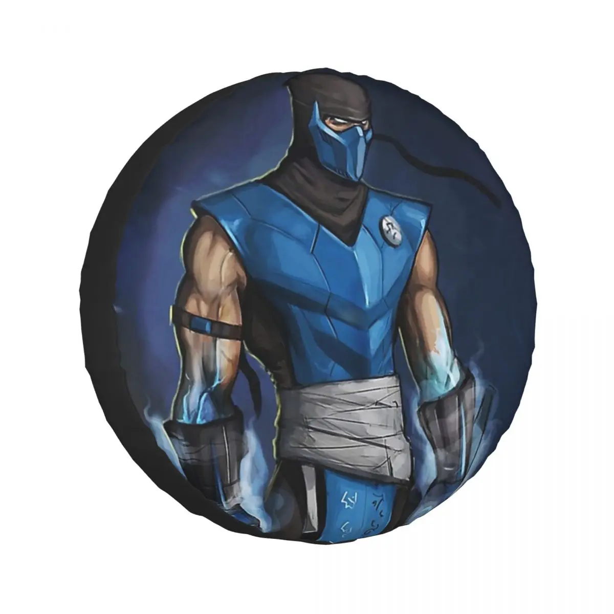 

Изготовленный на заказ чехол для запасного колеса Mortal Kombat Sub-Zero для автомобиля 4x4, защитные чехлы для колес 14 дюймов, 15 дюймов, 16 дюймов, 17 дюймов