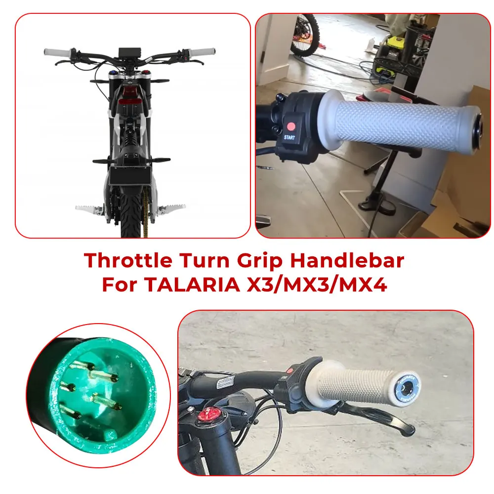 

Throttle Turn Grip Handlebar Aluminum Rubber For TALARIA X3 TALARIA MX3 TALARIA MX4 Motorcycle Accessories Electric Vehicle Bike