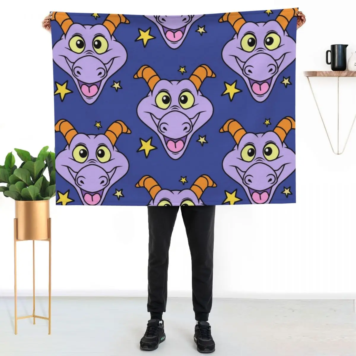 

Figment with Stars Throw Blanket Fade Resistant Durable Throw Blanket