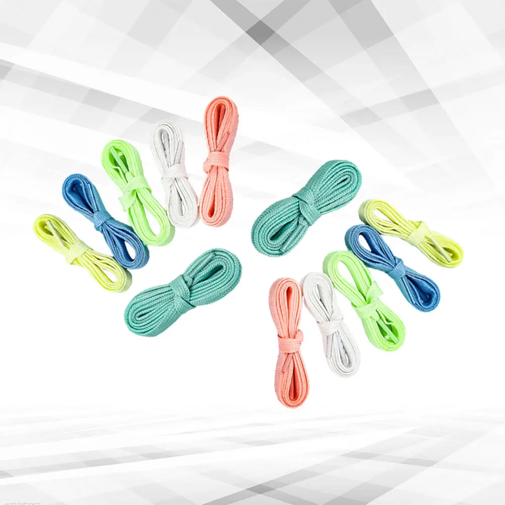 12 قطعة من أربطة الحذاء المضيئة العاكسة الملونة السميكة للأحذية الرياضية وحفلات الجري غير الرسمية #1