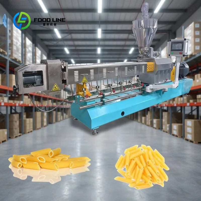 Fully Automatic Industrial Pasta Production Line, Custom Food Processing Machinery for Macaroni Manufacturing