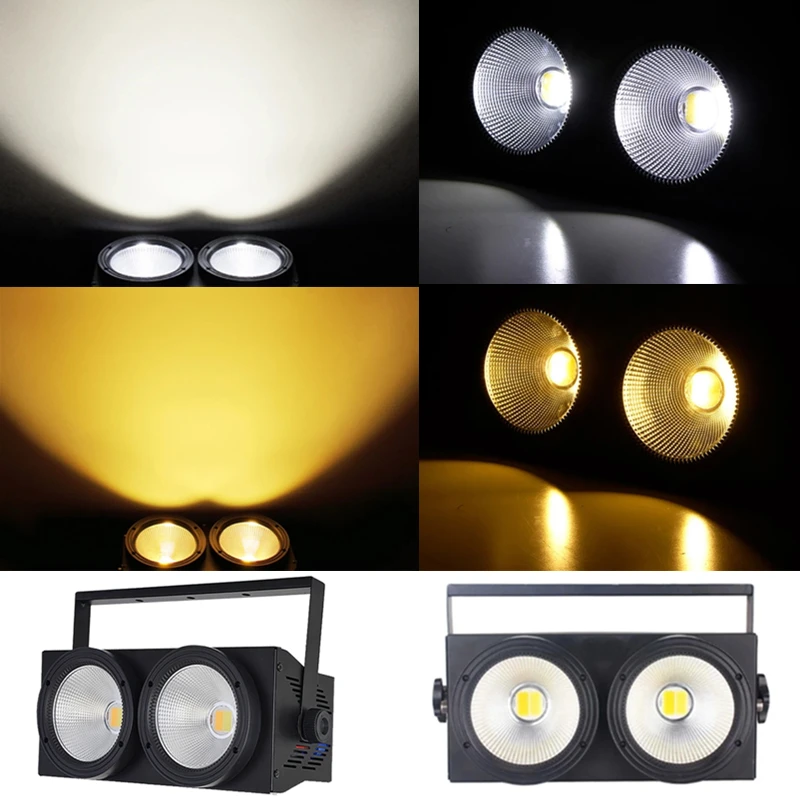 led cob stage lighting effect olhos 2x100w em festa dj lamp tingimento branco frio e quente alta qualidade 01