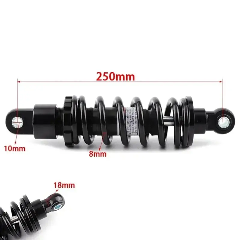 ABTD-Rear Suspension 250Mm Shock Absorber For Motorcycle Electric Scooter Four-Wheel Off-Road Vehicle Air Shock Absorber