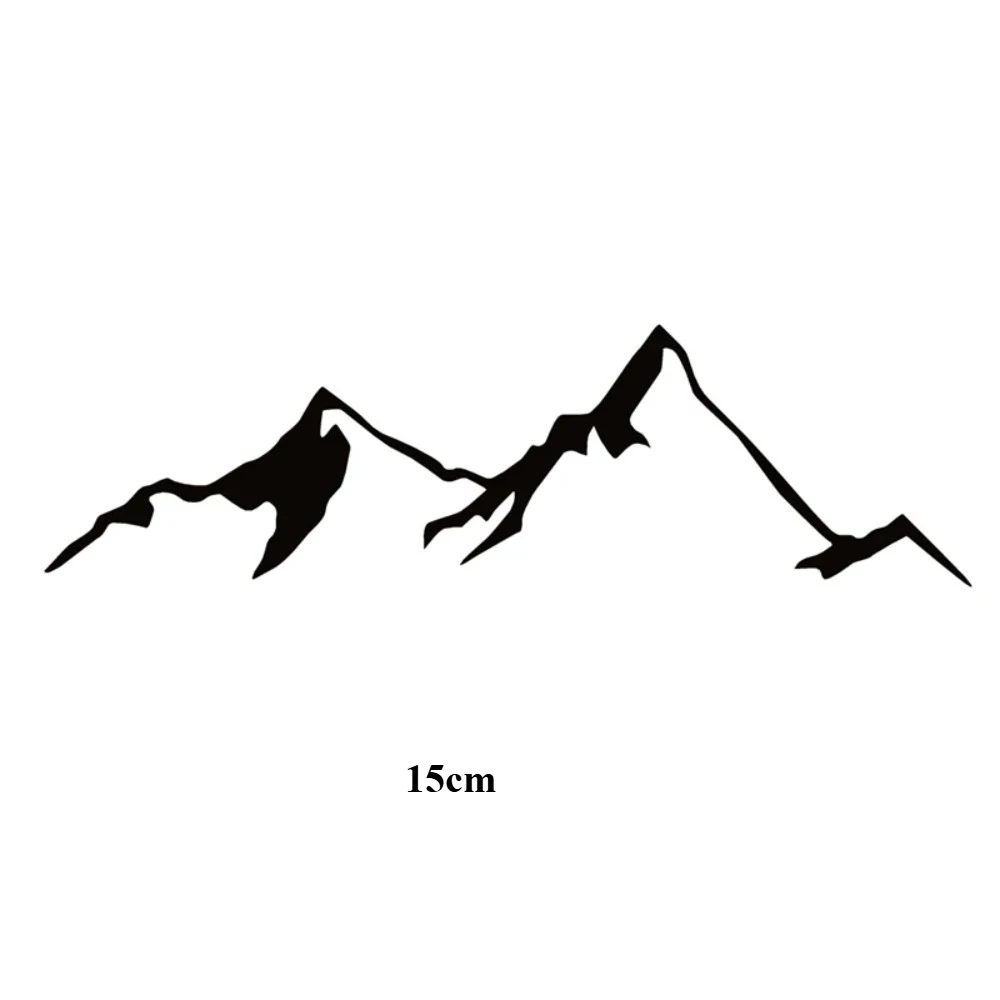 1pc Minimalist Mountain Silhouette 2D Flat Vinyl Sticker Waterproof Die-Cut Decal for Car Window Bumper Body Decor