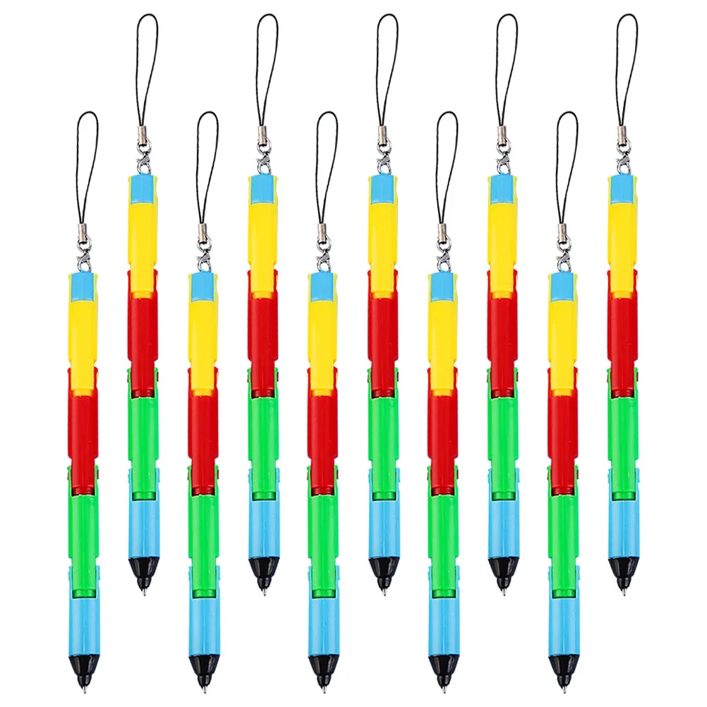 

10 Pcs Folding Ballpoint Pen Writing Pens for School Kids Novelty Foldable Stationery
